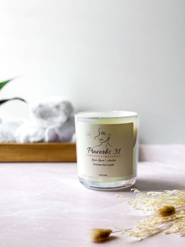 Proverbs 31 Christian Candle for christian home decor