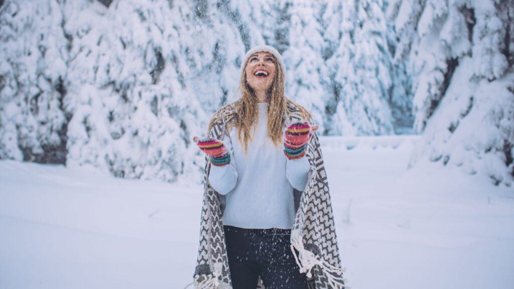 woman experiencing happiness and joy in the lord